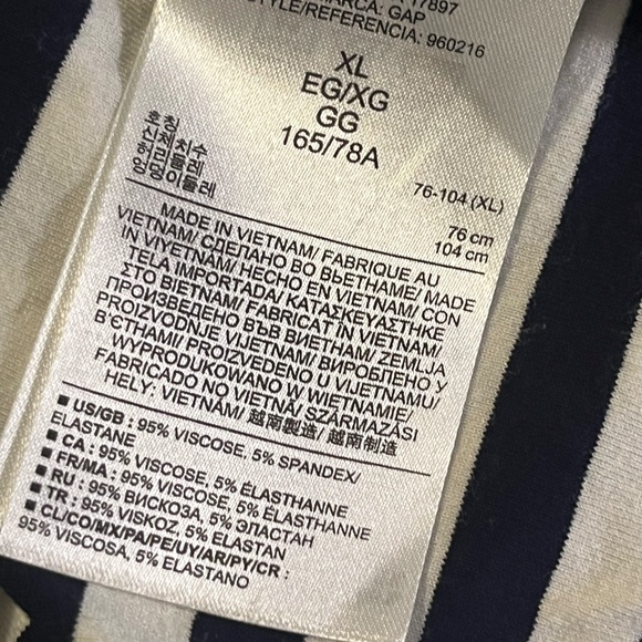 Bundle 2 Gap Maxi Skirt Striped XL Flowy Soft Fold Over Navy/Bright Blue Modest - Picture 16 of 16